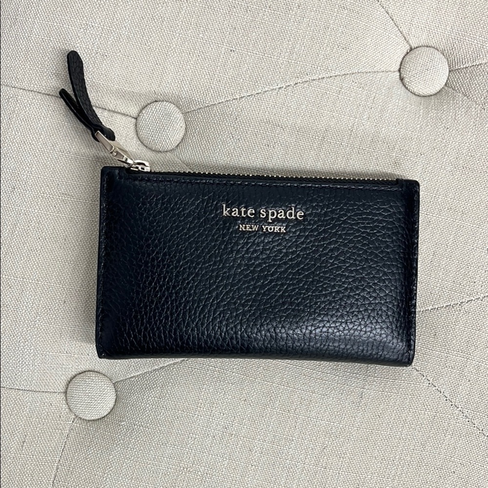 Kate Spade Black Pebbled Leather Wallet